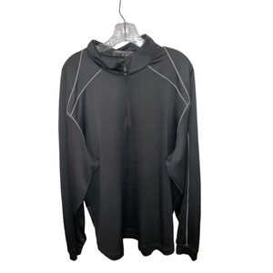 Nike Gray Half-Zip Pullover with Contrast Piping